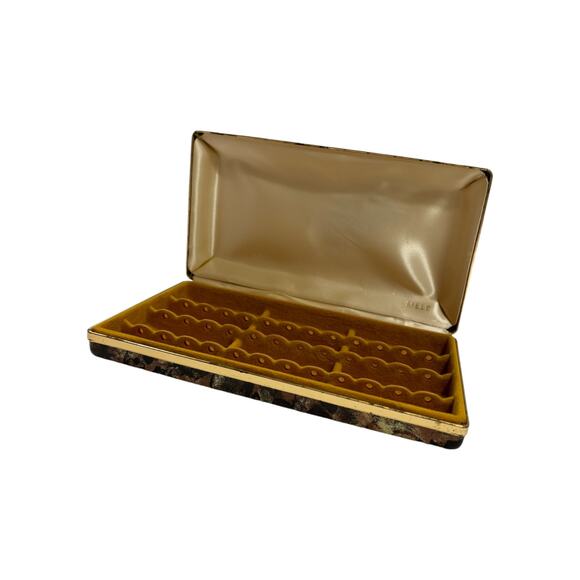 1960s MELE Jewelry Case Travel Box Clamshell - Picture 12 of 14